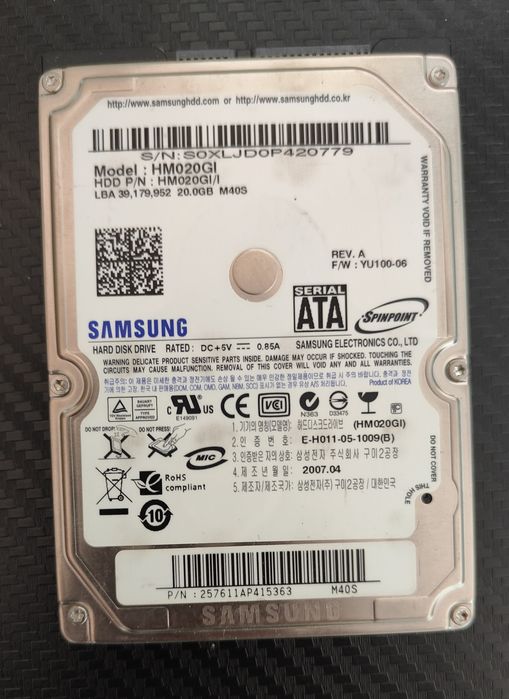 Dysk 2.5 Samsung 20 GB