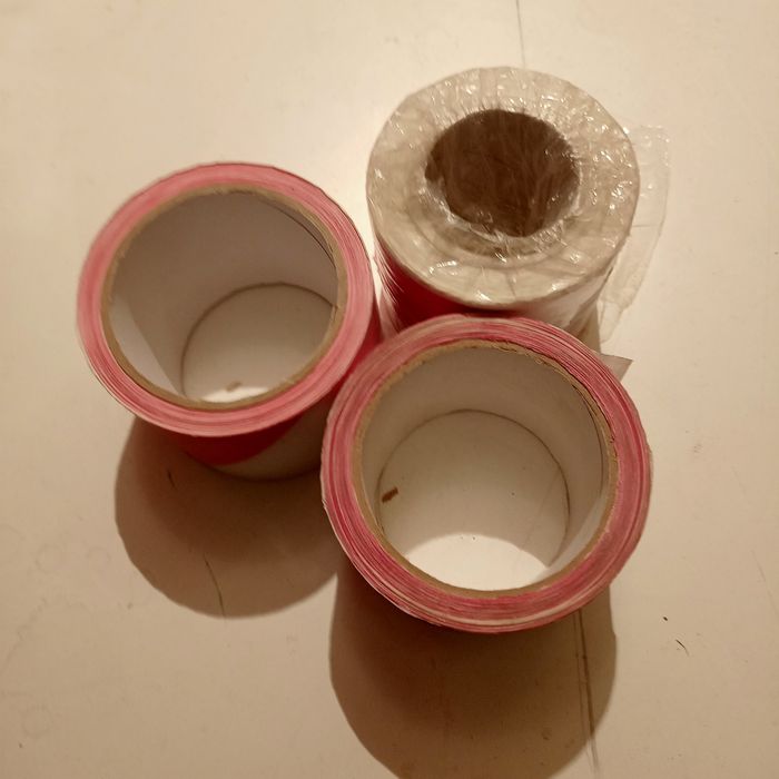 Taśma odgradzająca biało-czerwona 3 sztuki