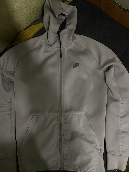 кофта серая найк nike tech fleece
