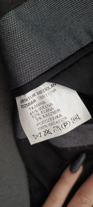 Garnitur męski szary