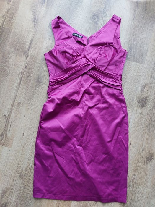 Sukienka fuksja koktajlowa 40 42