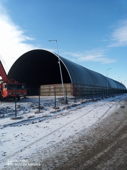 лінія виробництва безкаркасних ангарів