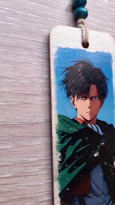 Decoração madeira pendurar Levi Ackerman anime Attack on titan