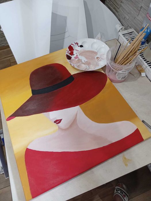 Obraz Dama W Kapeluszu