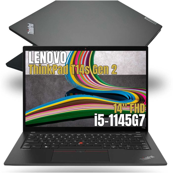 Lenovo T14s i5/ 16/ SSD 256+500/ 14,1" MAT FHD/ W11/ dowóz gratis