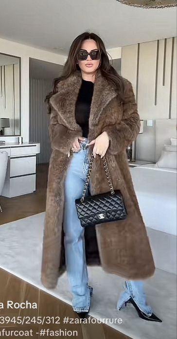 Шуба zara довга розмір S,M  пальто  куртка