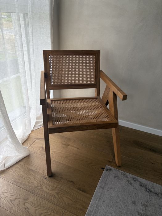 Fotel drewniany boho