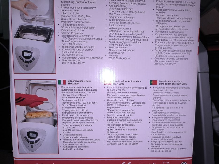 Máquina de fazer pão Clatronic