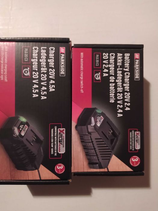 Зарядні пристрої і акумулятори Parkside 20 і 12 вольт