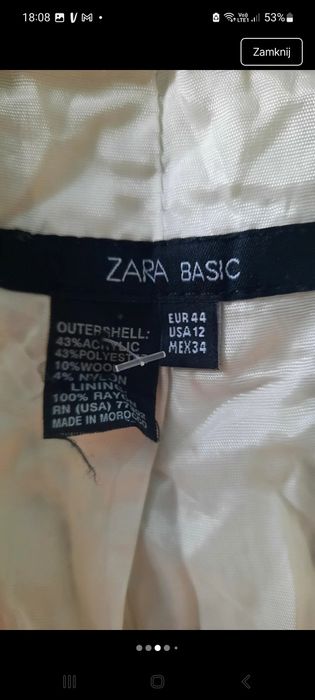Boucle żakiet r.40,Zara, Gant, Hilfiger, Massimo Dutti, Lauren, wełna