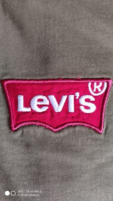 Levi's zielony khaki t-shirt rozm L jak XL