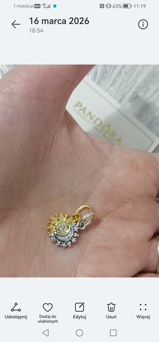 Słońce i księżyc zawieszka Pandora