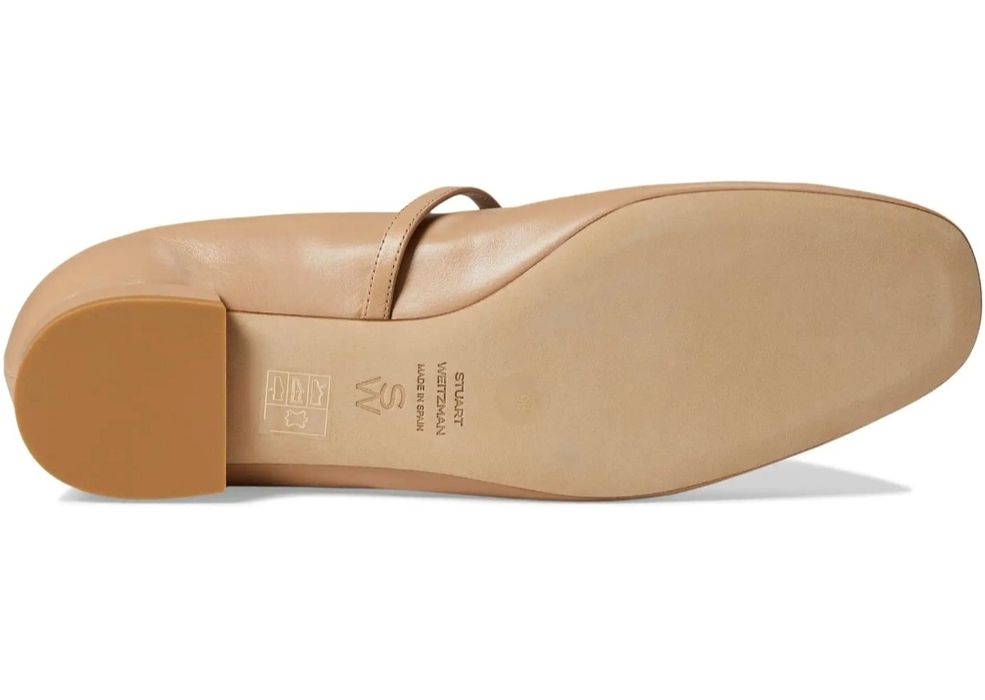 Трендові балетки mary-jane Stuart Weitzman, колір нюд