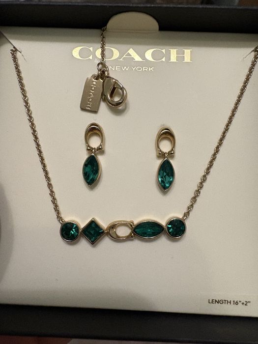 (серьги + колье) COACH