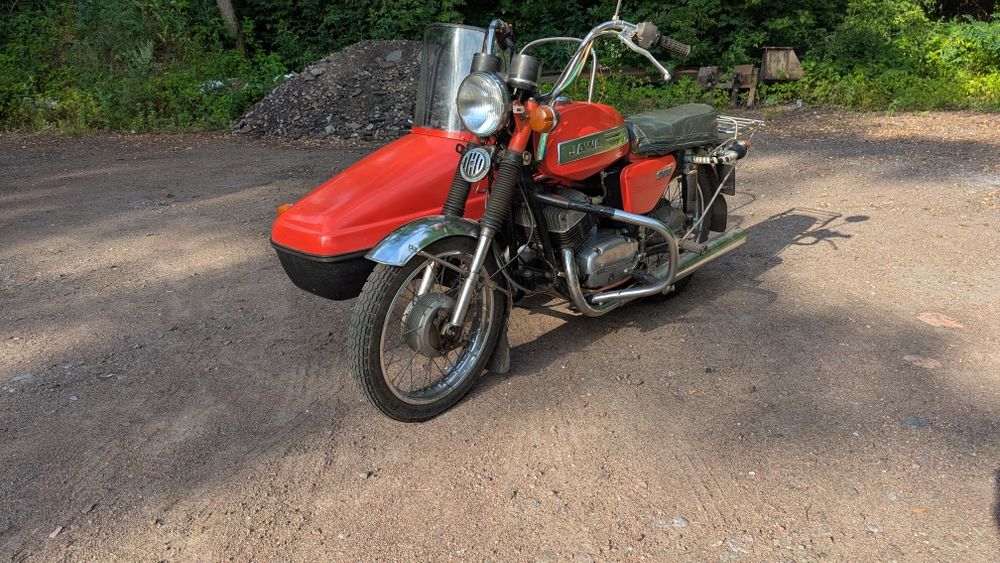 Jawa 634 350 1981 з коляскою velorex ява
