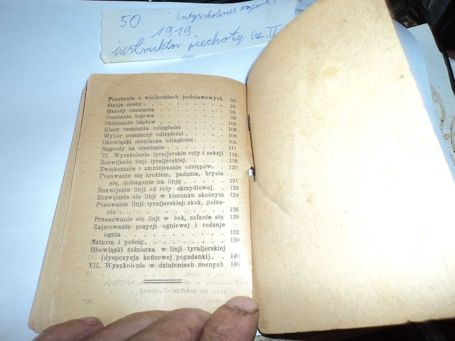 Instruktor piechoty część 2 wyszkolenie bojowe [ 1919r. oryginał ]