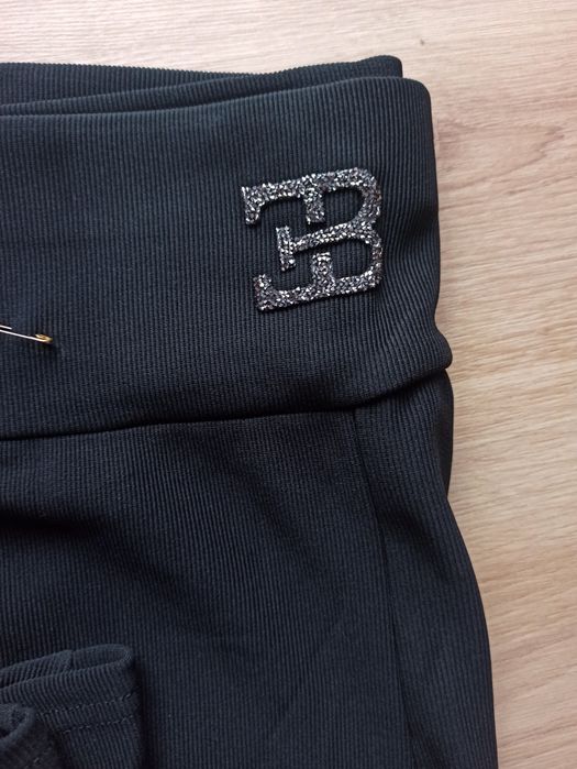 Spodnie damskie legginsy dzwony prążek święta sylwester