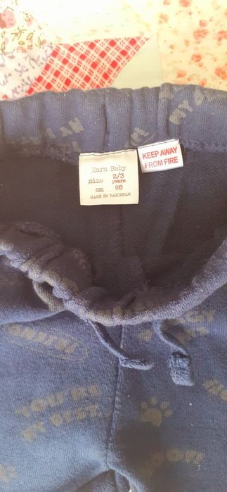 Calças cardadas Zara azuis escuras - 2 / 3 anos