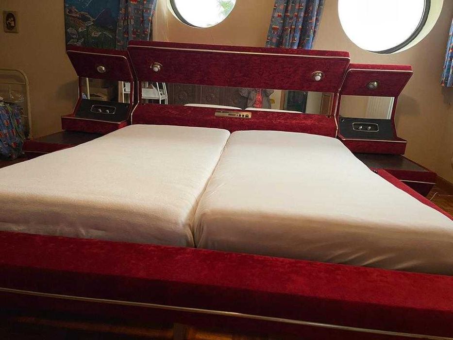 Luxury Red Velvet Bed