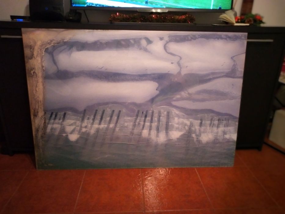 Pintura de Paisagem, Moldura de Vidro, 1,20x0,80