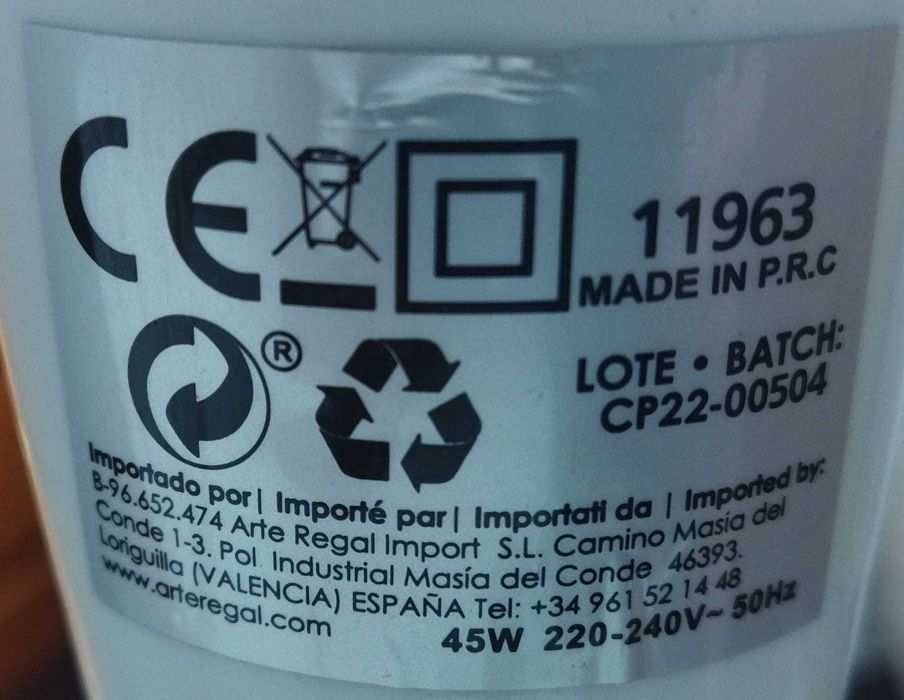 Ventoinha de pé Argon