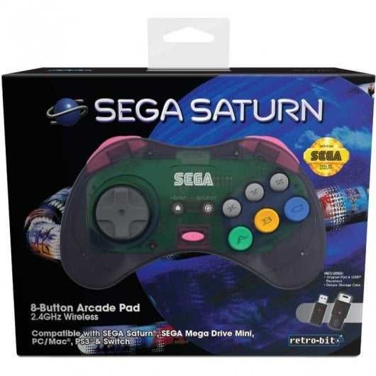 [Usado] 2 Comandos Retro-Bit Saturn 2.4G Wireless para Sega Saturn