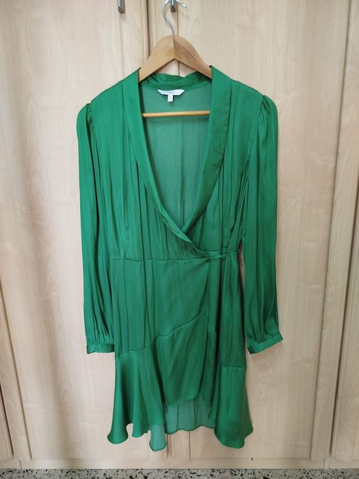 Green Satin Dress
