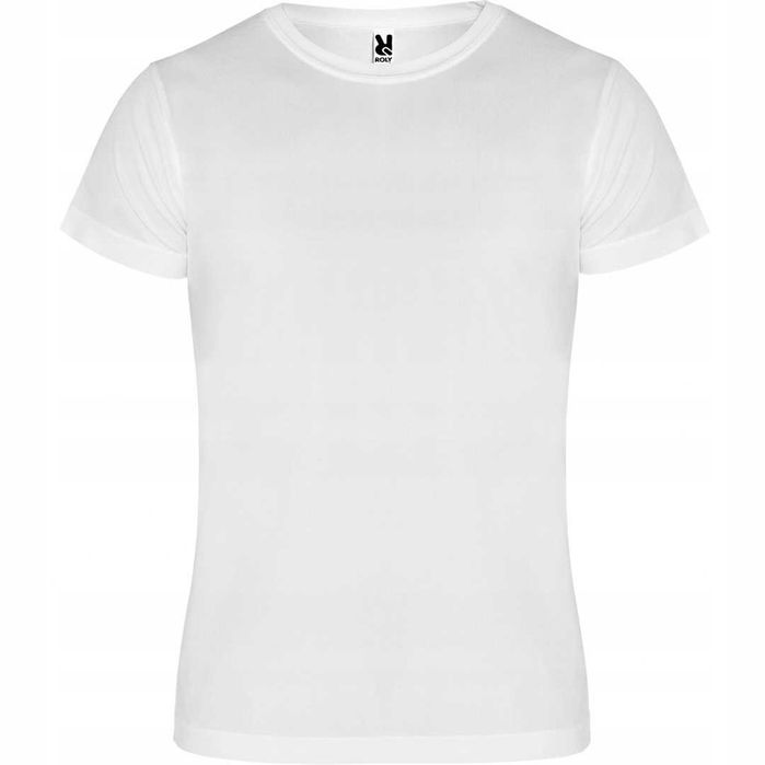 Oddychający T-shirt sportowy biały M