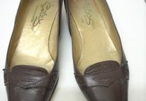 Sapatos cunha pele castanho N. 36 -  Bom estado - ÚLTIMOS DIAS