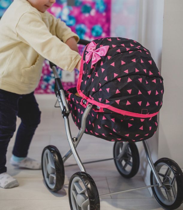 Wózek Dla Lalek Dla Dzieci Składany Daszek Lekki Stabilny Lalki