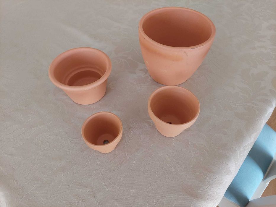 Conjunto vasos de barro (4 vasos)