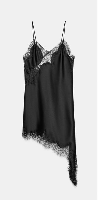 Нова чорна сукня комбінація Zara S