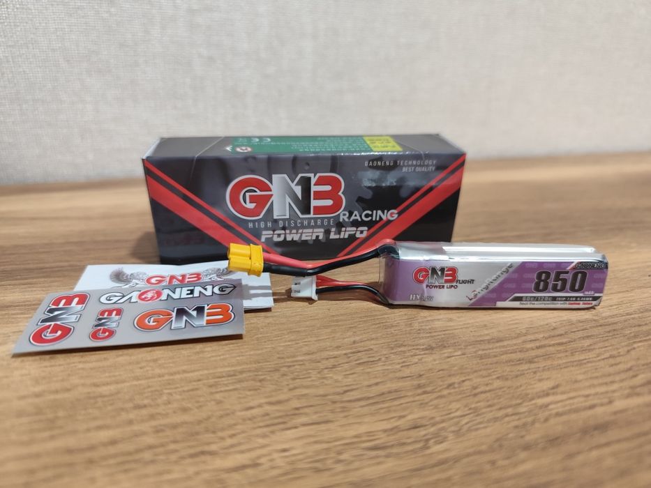Акумулятор для дрона FPV GNB 2S lipo 850mAh 7.6v