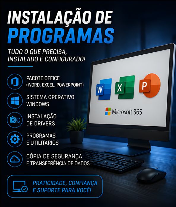 Suporte Informático | Formatação, Remoção de Vírus, Upgrade SSD/RAM e Instalação de Programas