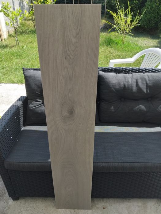 Vendo 29 peças de cerâmica – 120x23 cm – Cinza imitação madeira