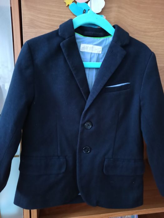 Elegancka marynarka chłopięca, h&m, rozmiar 110, jak nowa! Granatowa