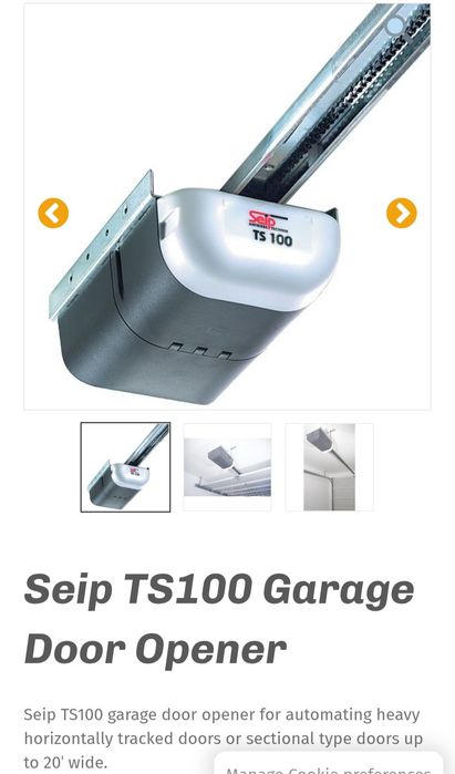 Motor porta de garagem SEIP TS 100