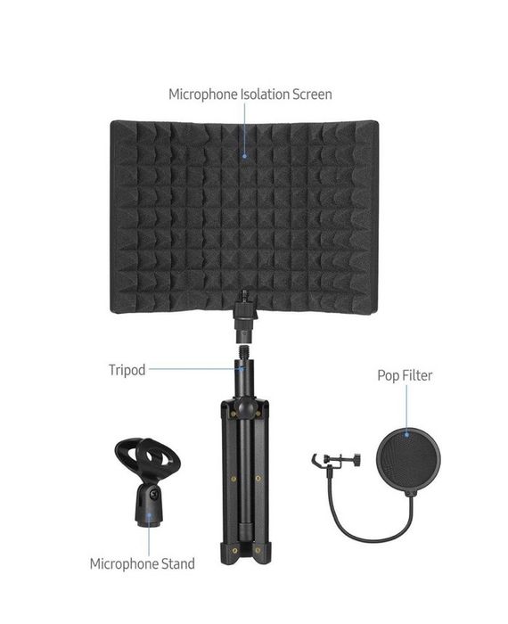 Microphone Isolation Screen with Absorbent Sponge64365282304641121
