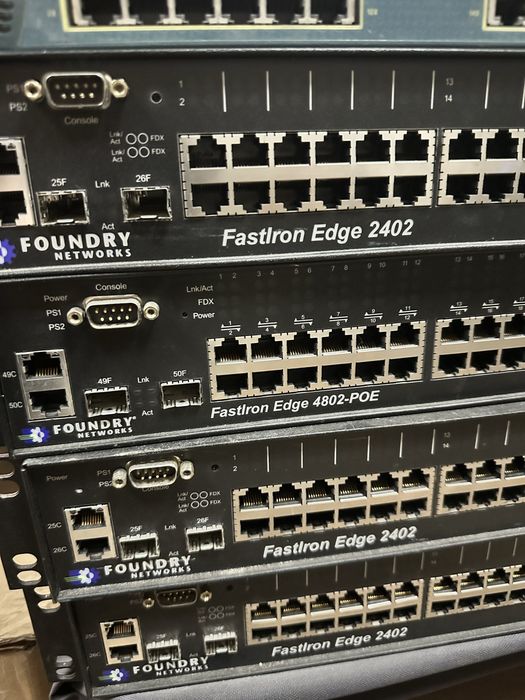 Свитч edge 2402 POE Foundry Networks FESX448 FastIron Edge X448 44-port 10/100/1000 4 SFP