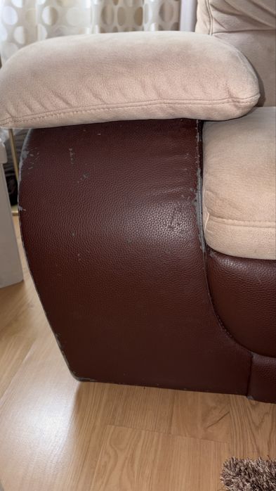 Sofa para sala bage e castanho