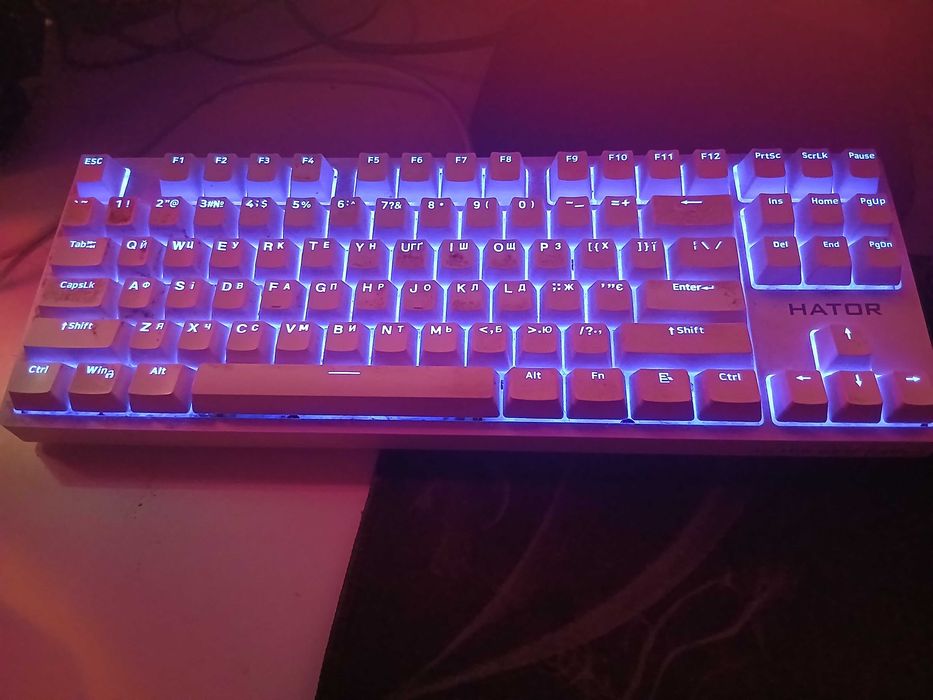 Клавіатура дротова Hator Rockfall 2 Mecha TKL USB White