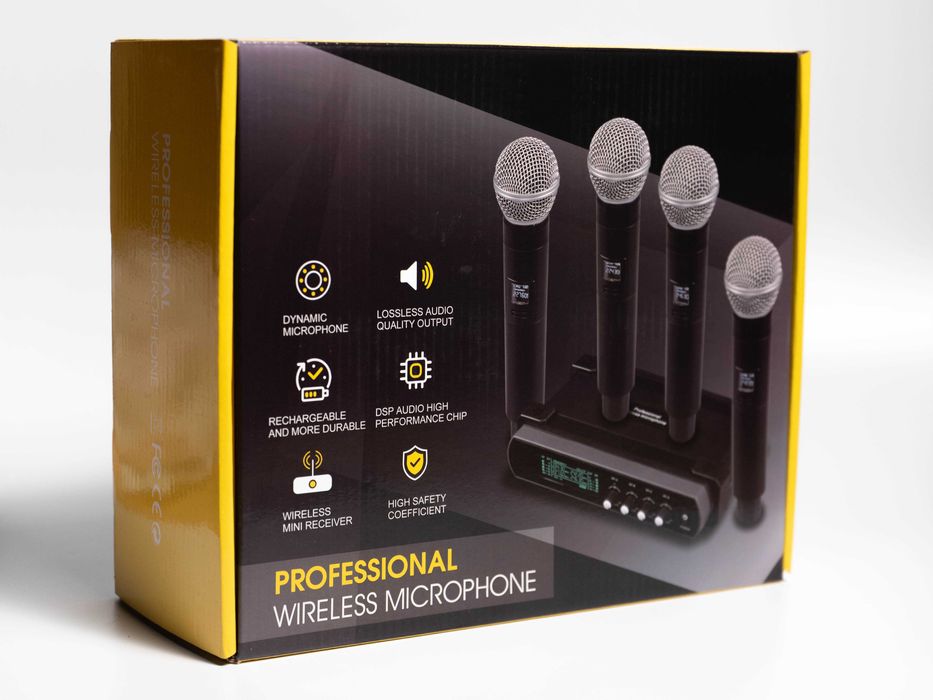 4-канальна бездротова мікрофонна радіосистема | 4-Ch UHF