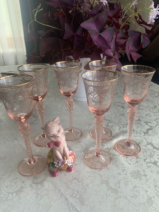 Рюмки Богемия Чехия позолота СССР