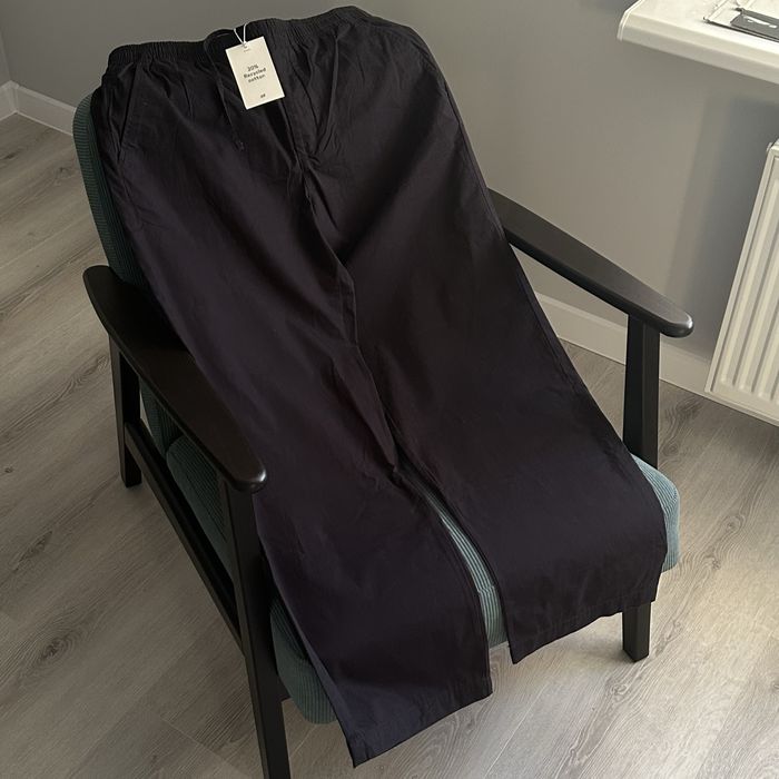 Чоловічі бавовняні штани H&M relaxed fit, брюки вільного крою hm straigth