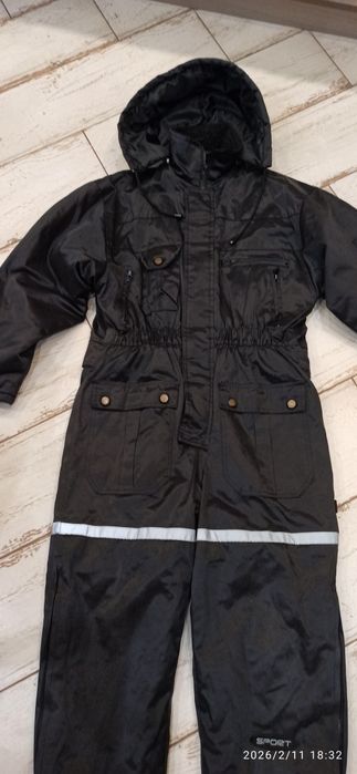 Zimowy czarny kombinezon dla chłopca 12lat