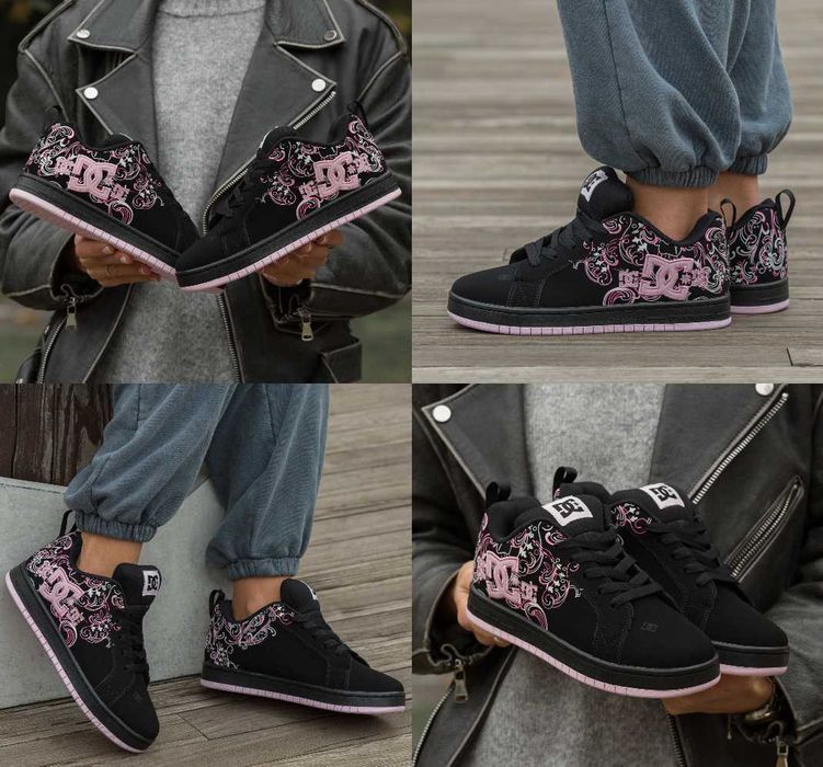Женские кроссовки DC Court Graffik Black Pink Sabbath 36-41 Новинка!