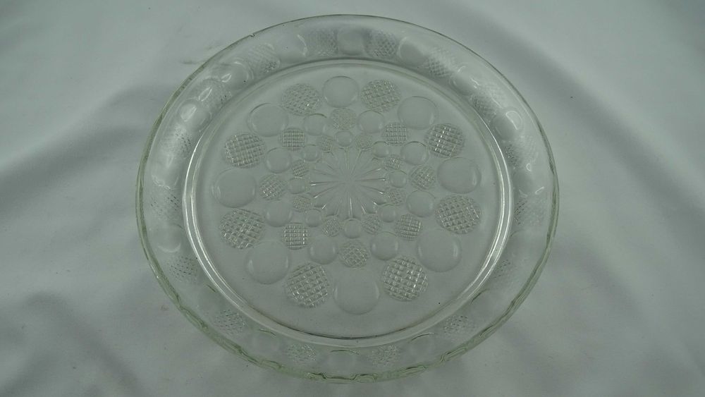 Szklany talerz dekoracyjny vintage