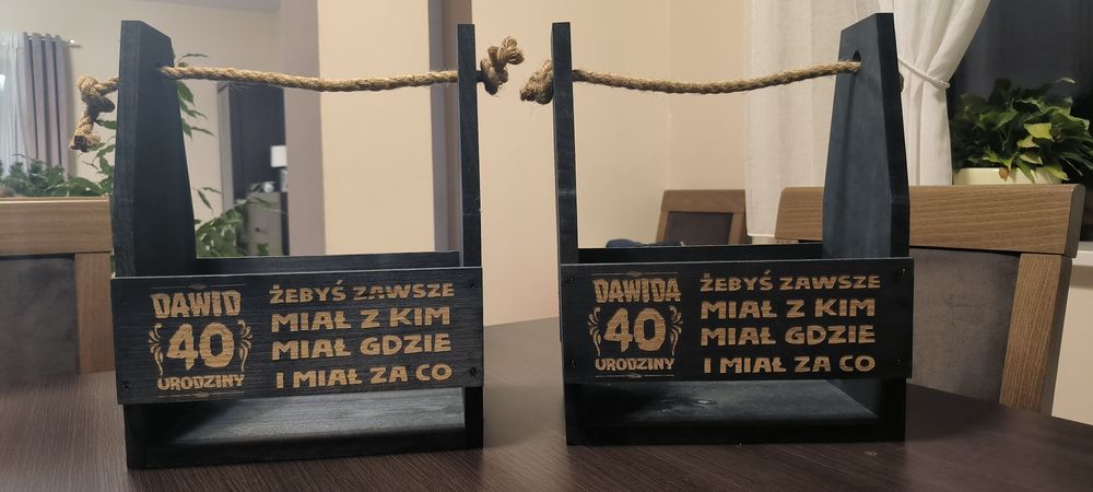 Skrzynka na piwo prezent 40 urodziny Dawid  grawer