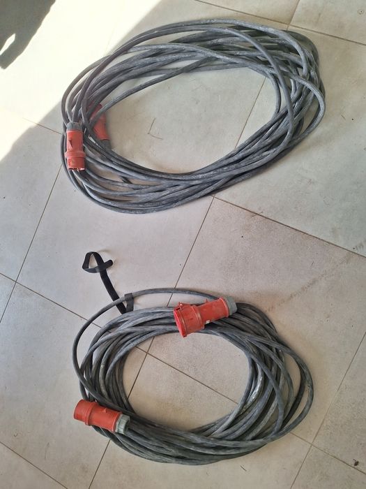 2x Przewód siłowy budowlany 25m