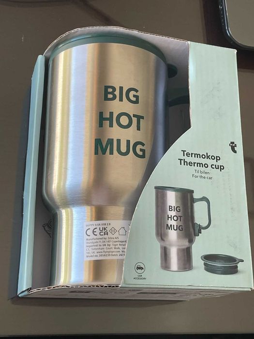 Caneca térmica para café ou chá com ligação USB
